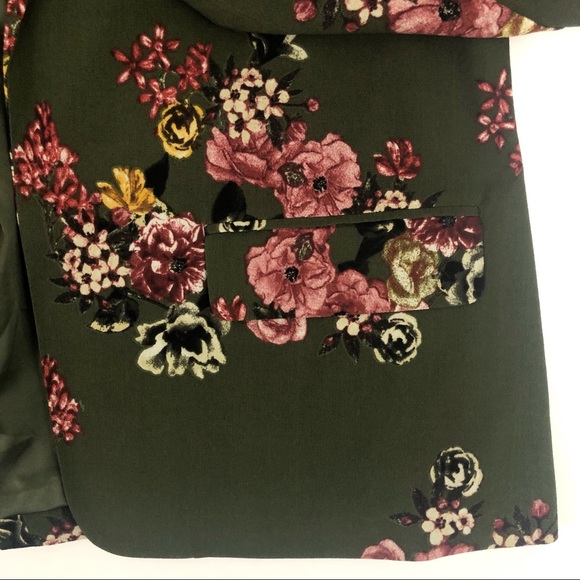 SOLD! DR2 Daniel Rainn Green Floral Print Blazer - Picture 5 of 10